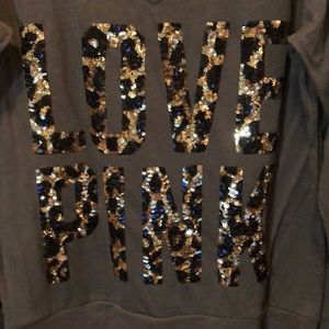 Victoria's Secret Tops - Grey long sleeve LOVE PINK shirt. Large Victoria's Secret Tops - Grey long sleeve LOVE PINK shirt. Large